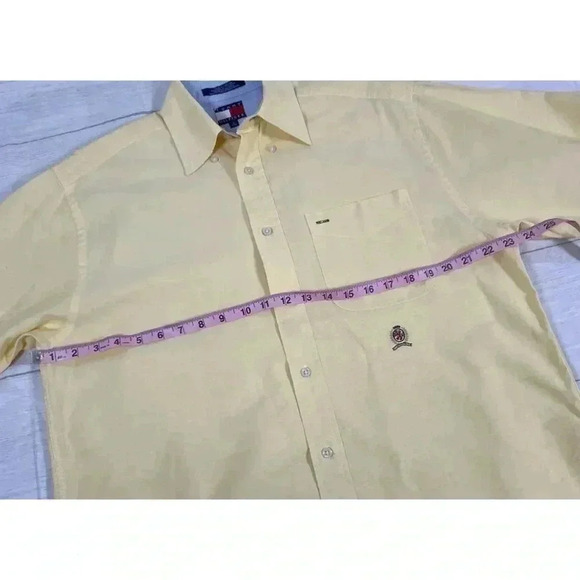 Vintage Tommy Hilfiger Men’s Yellow Long Sleeve Button Down Shirt S relaxed fit - Picture 8 of 15